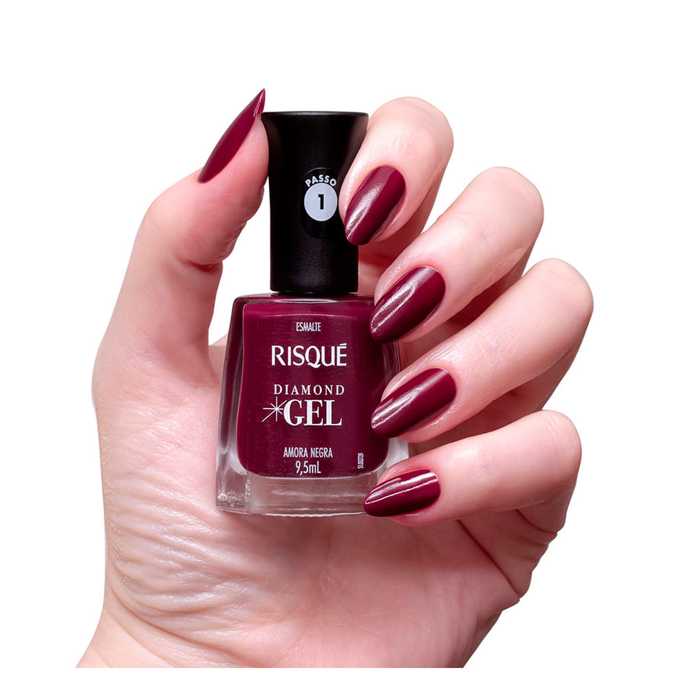 Esmalte Risque Diamond Gel Amora Negra esmalte-risque-diamond-gel-amora-negra