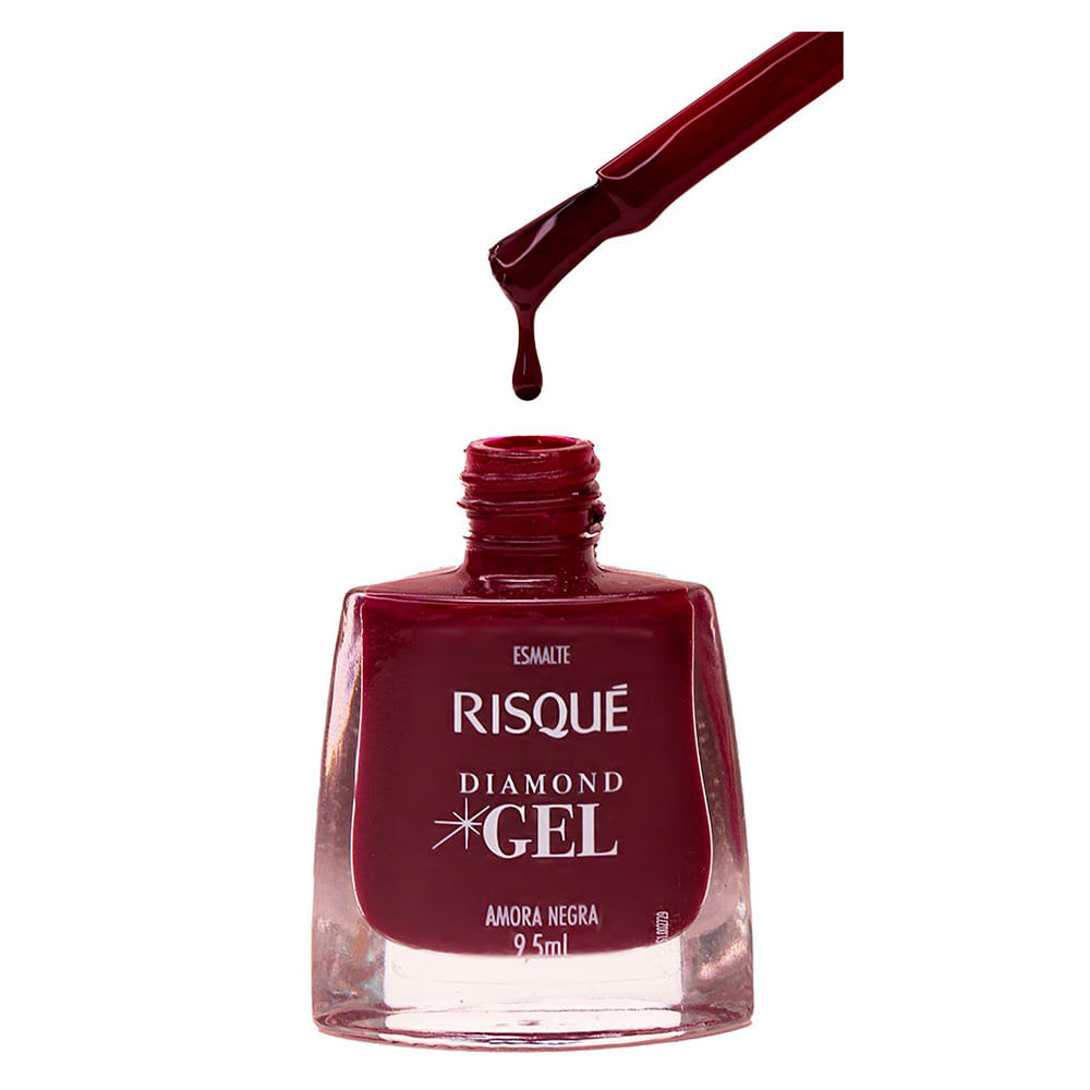 Esmalte Risque Diamond Gel Amora Negra esmalte-risque-diamond-gel-amora-negra